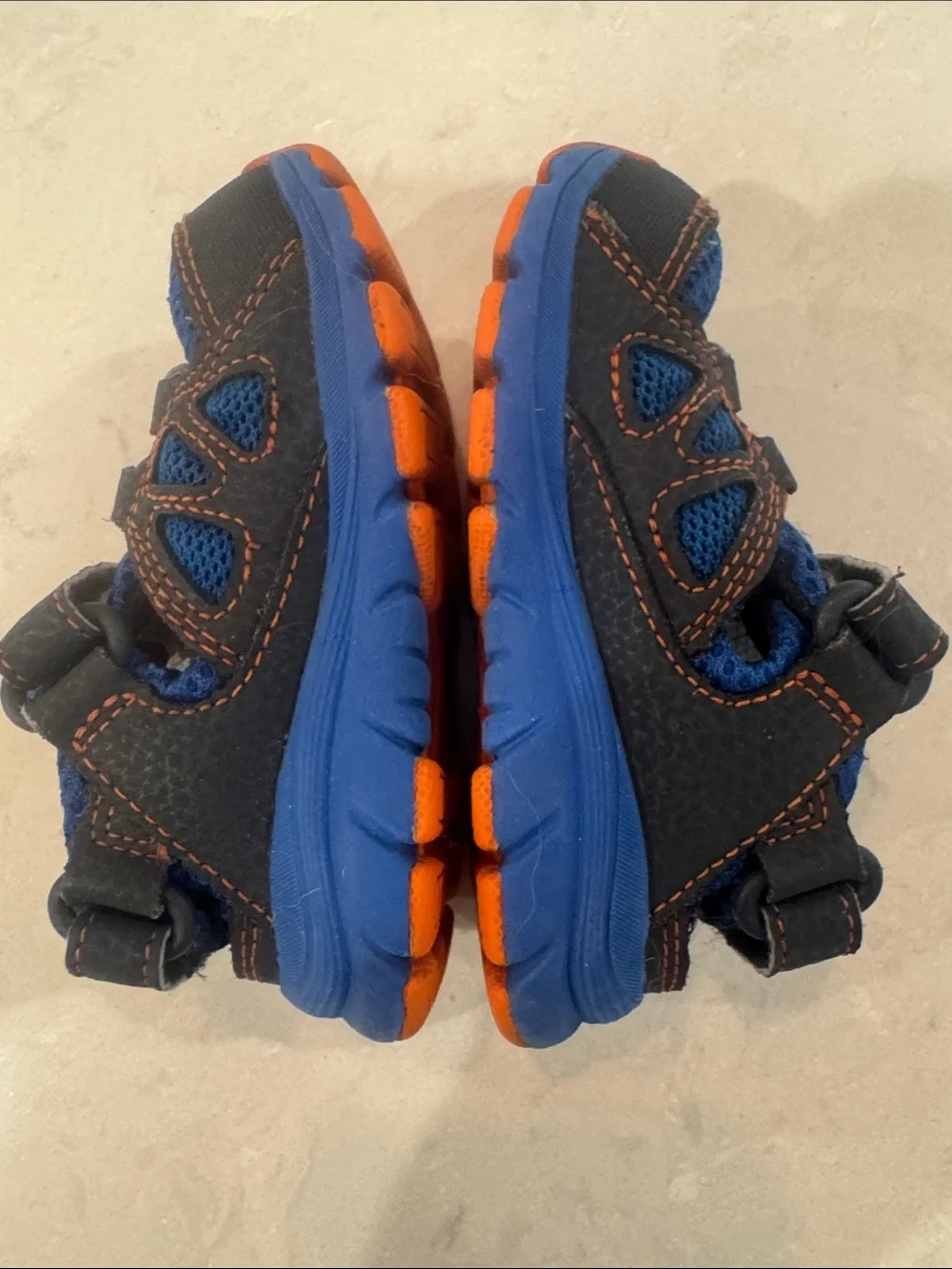 Stride Rite Scout Blue and Orange Kids Play Sandals Size 5M